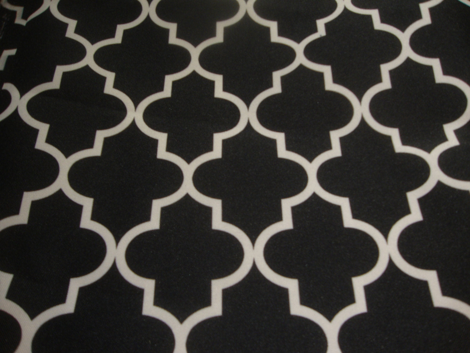 White Black Moroccan 600 Denier Waterproof Polyester Canvas 60" Wide || Fabric by the Yard
