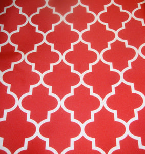 White Red Moroccan 600 Denier Waterproof Polyester Canvas 60" Wide || Sunbrella Fabric by the Yard