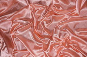 Coral Semi Shiny Charmeuse Satin Fabric 60" Wide || Fabric by the Yard