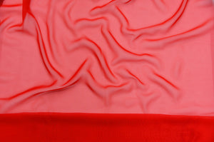 Red Soft Sheer Chiffon Fabric 60" Wide || Fabric by the Yard