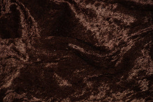 Brown Panne Velvet Crush 2-WAY Stretch 60” Wide || Fabric by the Yard