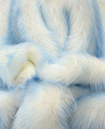 Load image into Gallery viewer, Baby Blue Tipped White Shaggy Faux Fur Suede Back 108”x60” Throw Blanket || Home Décor
