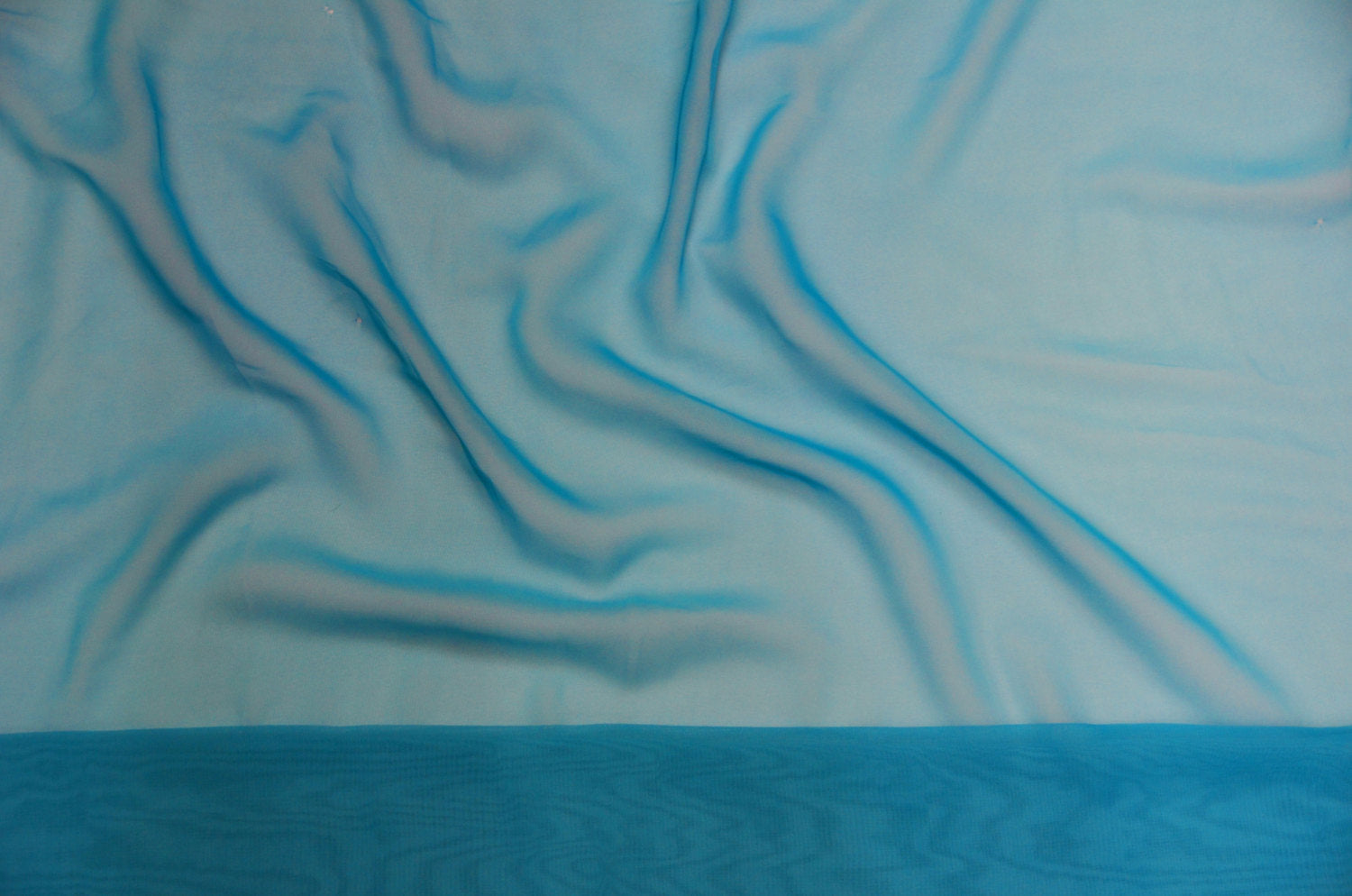 Aqua Soft Sheer Chiffon Fabric 60" Wide || Fabric by the Yard