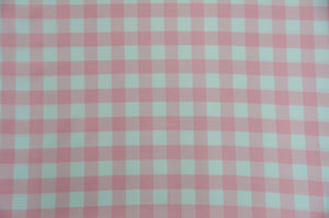 Pink White Checker Print Gingham Polyester Poplin 59" Wide || Fabric by the Yard