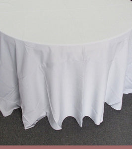 Set of 5 Grey Polyester Polypoplin Round 108" Tablecloths || Event Décor
