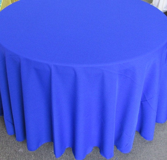 Set of 5 Royal Polyester Polypoplin Round 108" Tablecloths || Event Décor