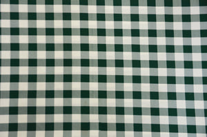 Hunter White Checker Print Gingham Polyester Poplin 59" Wide || Fabric by the Yard