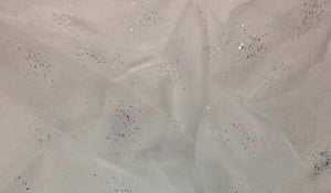 Ivory Sheer Crystal Organza Pearl Polyester 60" Wide || Fabric by the Yard