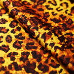 Load image into Gallery viewer, Orange and Brown Leopard Spandex Lycra 60&quot; Wide || Dance Fabric by the Yard

