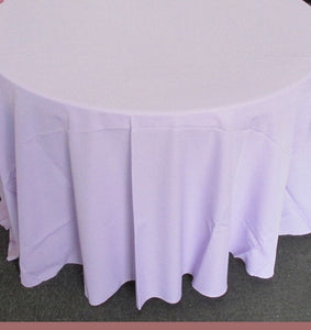 Set of 5 Lilac Polyester Polypoplin Round 108" Tablecloths || Event Décor