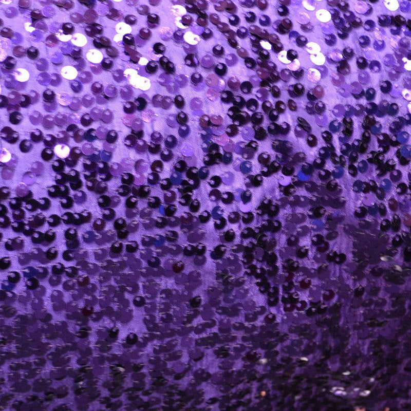 Purple Rain Drop Sequin Embroidered Taffeta 55" Wide || Fabric by the Yard
