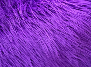 Purple Mongolian Plush Faux Fur Suede Back Throw Blanket || Home Décor