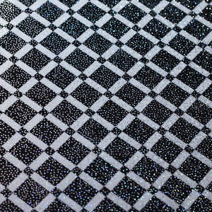Black and White 50's Check Foil Nylon Spandex Lycra 58" Wide || Dance Fabric by the Yards