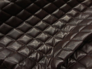 Dark Brown Quilted Vinyl with Suede Back 14”x30" Recliner Furniture Protector Cover || Home Décor
