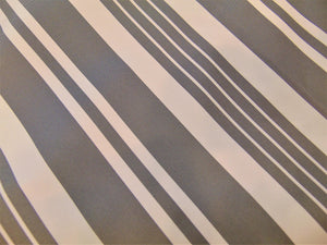 Gray Striped 600 Denier Waterproof UV Protection Nylon Canvas 60" Wide || Sunbrella Fabric by the Yard