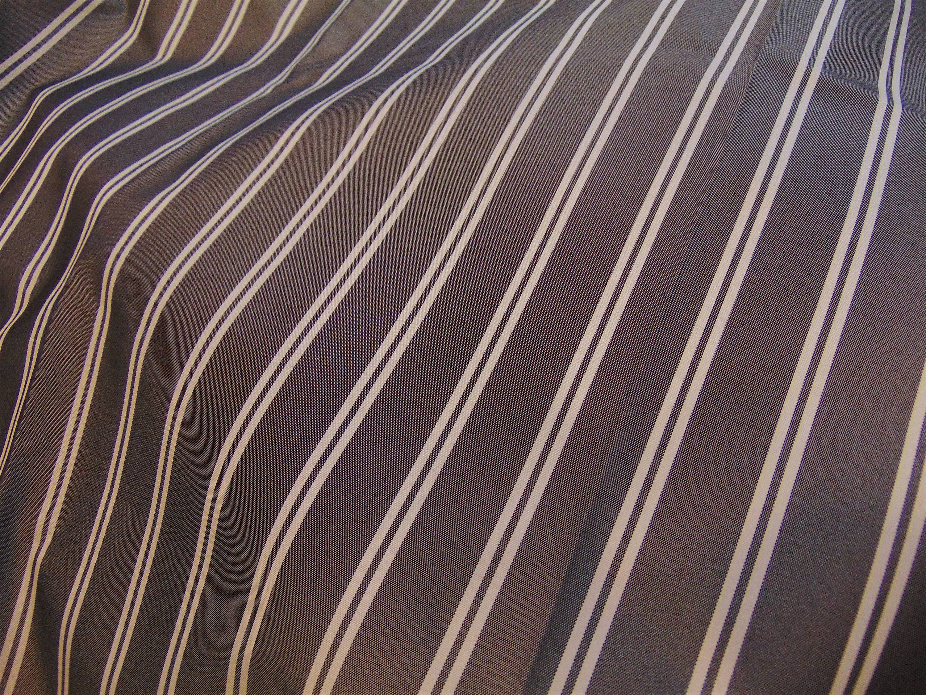 Brown Thin Stripe 600 Denier Waterproof UV Protection Nylon Canvas 60" Wide || Sunbrella Fabric by the Yard