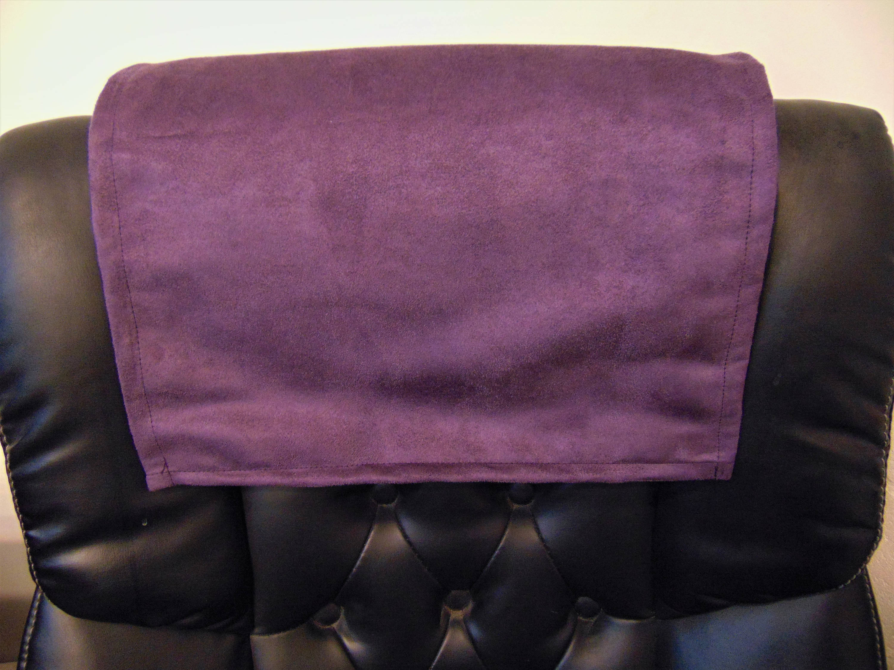 Aubergine Suede 14”x30” Recliner Furniture Protector Cover || Home Décor