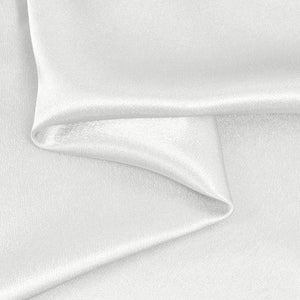 White Shimmer Japanese Style Crepe Satin 60" Wide || Fabric by the Yard