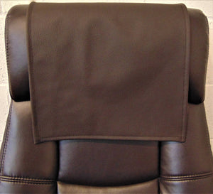 Dark Brown Genuine Italian Leather 14”x30" Recliner Furniture Protector Cover || Home Décor