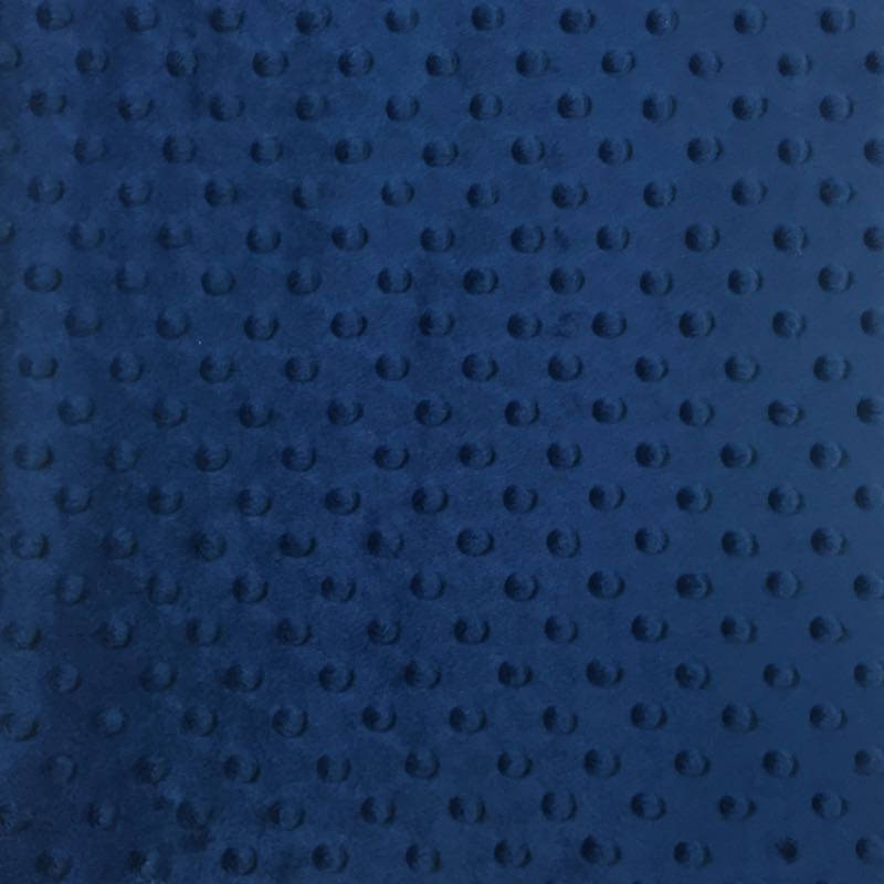 Navy Soft Minky Dimple Dot Faux Fur Fabric 60” || Fabric by the Yard