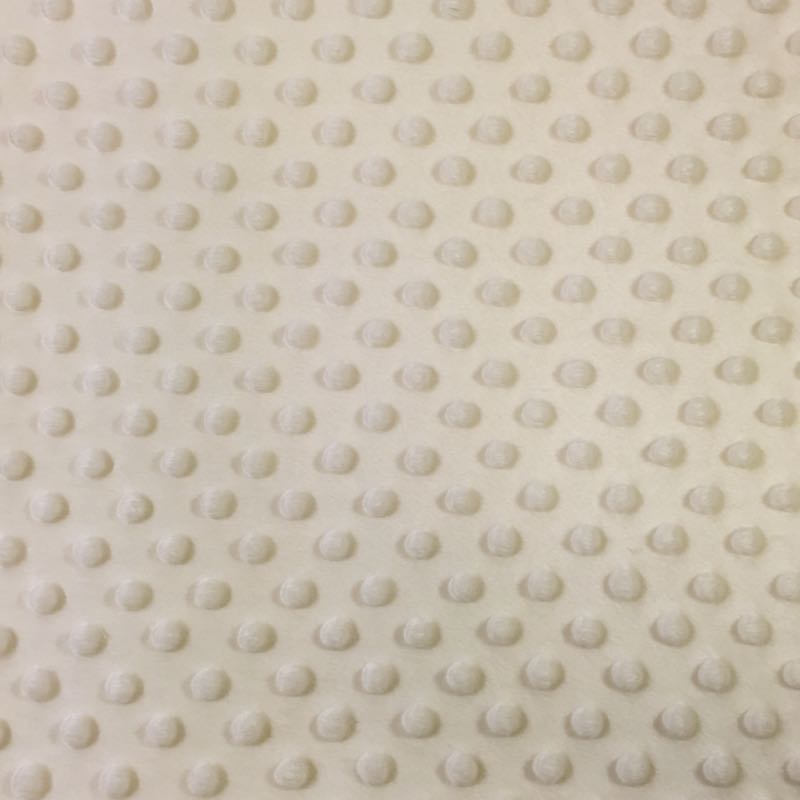 Ivory Soft Minky Dimple Dot Faux Fur Fabric 60” || Fabric by the Yard