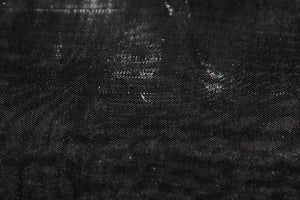 Black Mirror Polyester Organza 58" Wide || Fabric by the Yard