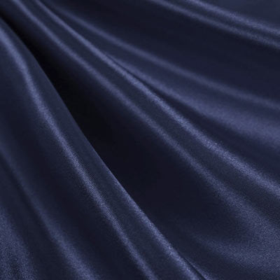 Navy Semi Shiny Charmeuse Satin Fabric 60" wide || Fabric by the yard