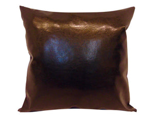 Chocolate Faux Leather 20" x 36" Pillow || Home Décor