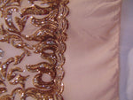 Load image into Gallery viewer, Rose Gold Nude SUTRA Sequin Stretch Mesh 55&quot; Wide || Fabric by the Yard
