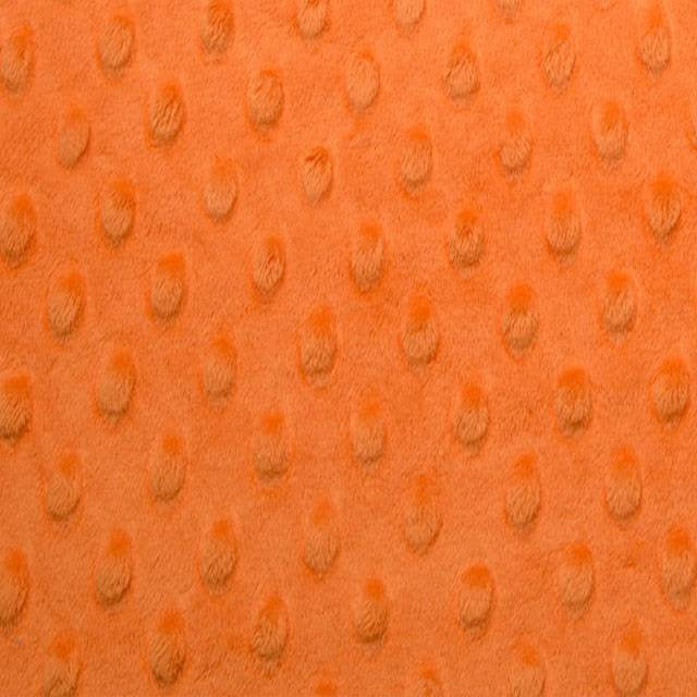 Orange Soft Minky Dimple Dot Faux Fur Fabric 60” || Fabric by the Yard