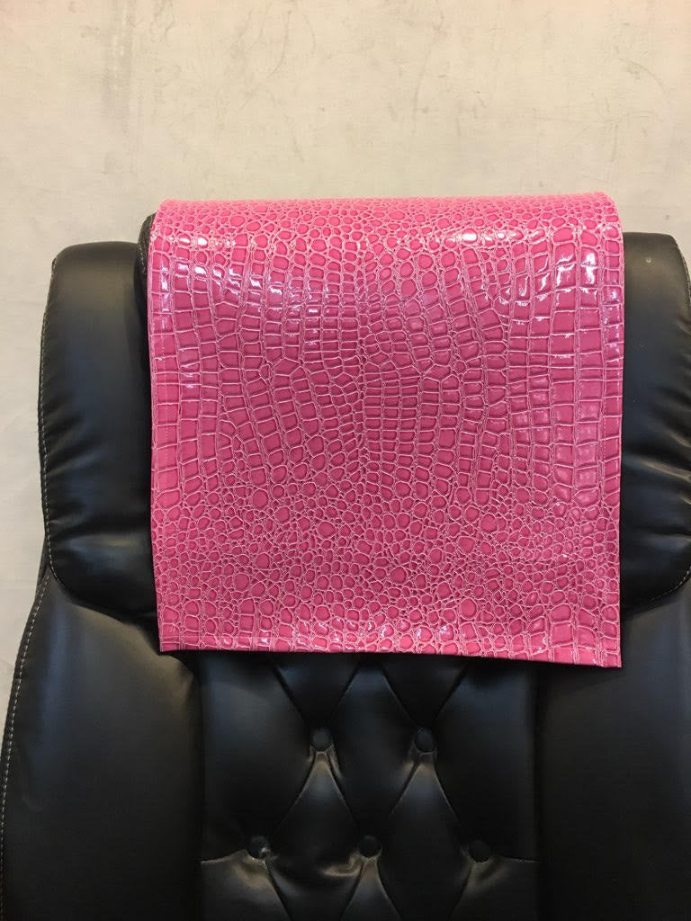 Pink Crocodile Vinyl 15”x15” Recliner Furniture Protector Cover || Home Décor