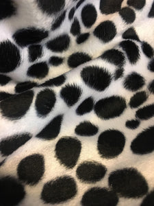 Set of 6 Black White Dalmatian Velboa Minky Faux Fur 18” x 18” Pillows || Home Décor
