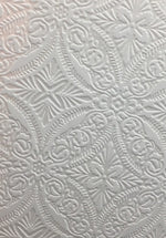 Load image into Gallery viewer, White Floral Diamond Spandex Stretch Velvet Burnout 60&quot; Wide || Fabric by the Yard
