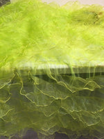 Load image into Gallery viewer, Lime Sheer Ruffle Organza 58” Wide || Fabric by the Yard
