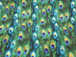 Load image into Gallery viewer, Peacock Feather Nylon Spandex Lycra 56&quot; Wide || Dance Fabric by the Yard
