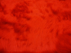 Red Shaggy Plush Faux Fur Rectangular 2'x4' Area Rug || Home Decor
