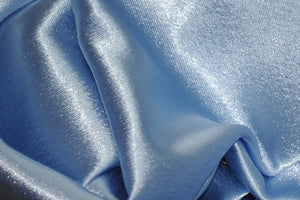 Sky Blue Shimmer Japanese Style Crepe Satin 60" Wide || Fabric by the Yard