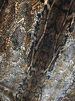 Load image into Gallery viewer, Snake Print 4-WAY Spandex Stretch Velvet 60&quot; Wide || Dance Wear Fabric by the Yard
