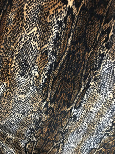 Snake Print 4-WAY Spandex Stretch Velvet 60" Wide || Dance Wear Fabric by the Yard