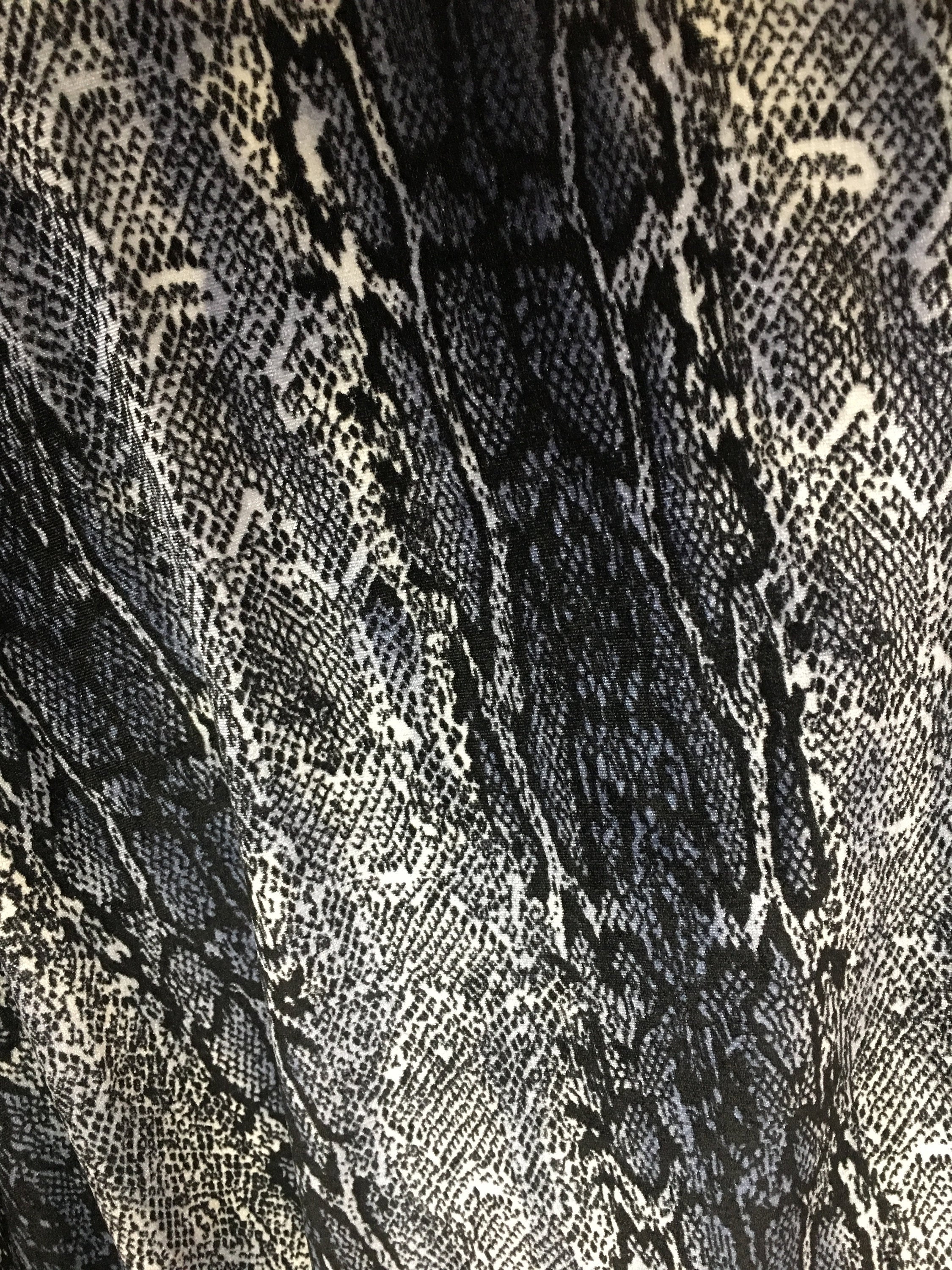 Snake Print 4-WAY Spandex Stretch Velvet 60" Wide || Dance Wear Fabric by the Yard