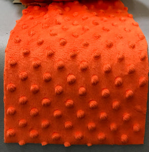Neon Orange Soft Minky Dimple Dot Faux Fur Fabric 60” || Fabric by the Yard