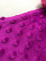 Load image into Gallery viewer, Magenta Soft Minky Dimple Dot Faux Fur Fabric 60” || Fabric by the Yard
