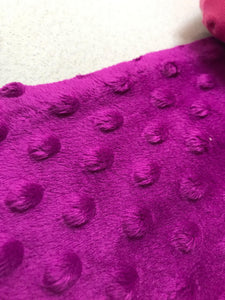 Magenta Soft Minky Dimple Dot Faux Fur Fabric 60” || Fabric by the Yard