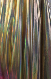 Gold Iridescent Metallic Spandex Lycra 60" Wide || Dance Fabric by the Yard