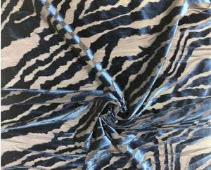 Zebra Stretch Velvet Burnout 60" Wide || Fabric by the Yard