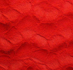 Red Minky Stella Fabric 58" Wide || Fabric by the Yard