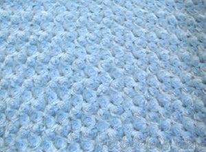 Baby Blue Rose Bud Fabric 60" Wide || Fabric by the Yard