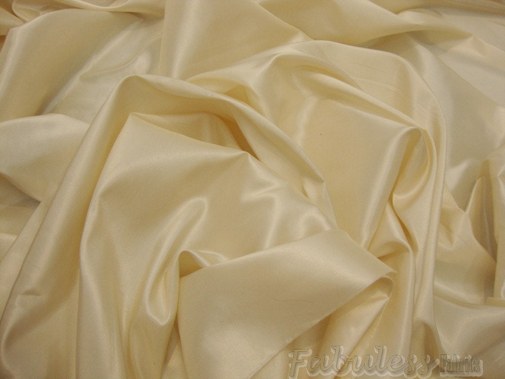 Vanilla Iridescent Polyester Taffeta 60" Wide || Fabric by the Yard
