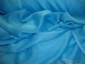Aqua Iridescent Sheer Chiffon Fabric 60" Wide || Fabric by the Yard