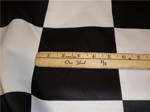 Checkered Flag 5.5" Dull Bridal Satin Polyester 60" Wide || Fabric by the Yard